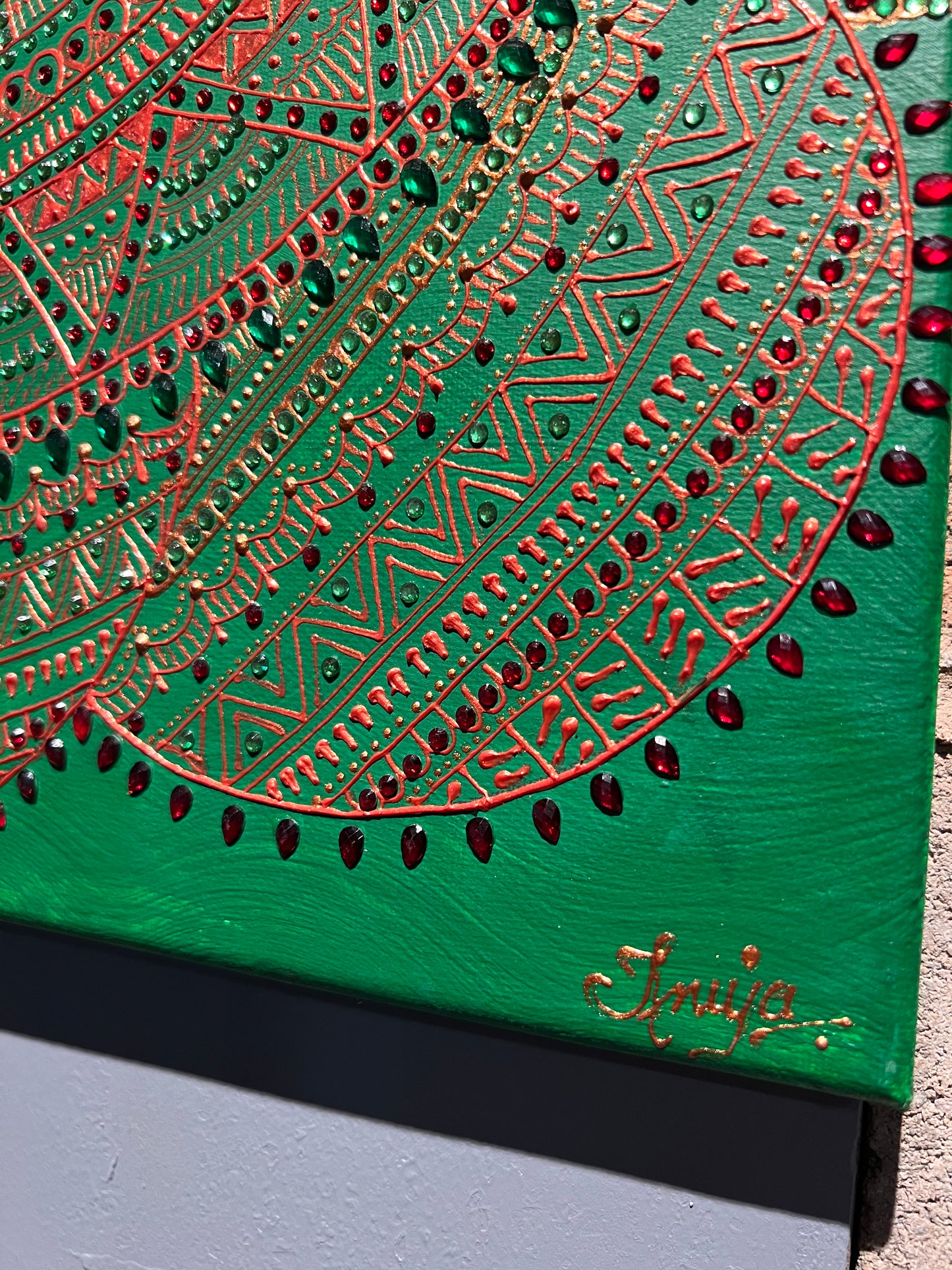 Green Mandala - Original Painting