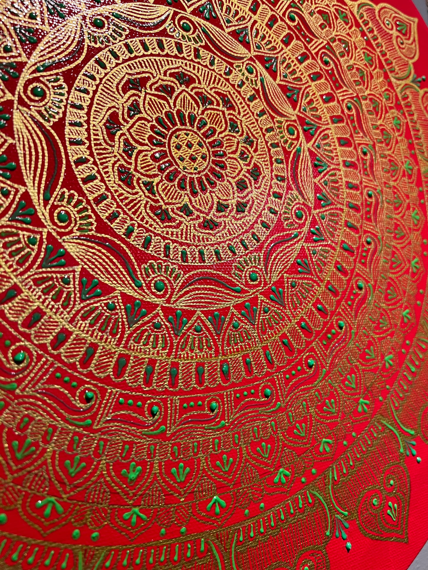 Red Mandala - Original Painting